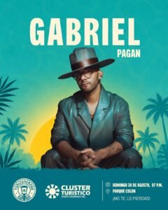 Gabriel Pagán actuará en cierre musical de Turizoneando 2026 organizado por Cluster Turístico Santo Domingo y Ministerio de Turismo